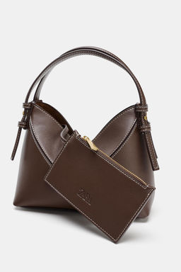 MINI BUCKET BAG WITH TOPSTITCHING - Zara фото 7