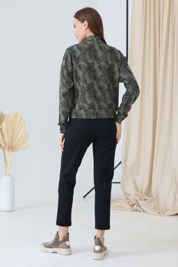 Жакет женский 269L3 хаки/набивка - Solo mio фото 5