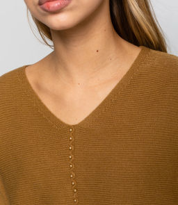 Джемпер #КТ8208, тёмно-бежевый - Dommod фото 5