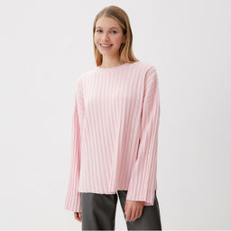 Джемпер женский вязаный MINAKU: Knitwear collection, розовый, размер 42-44
