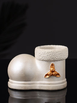 Подсвечник на 1 свечу Валенок, 10?7?6 см, перламутр