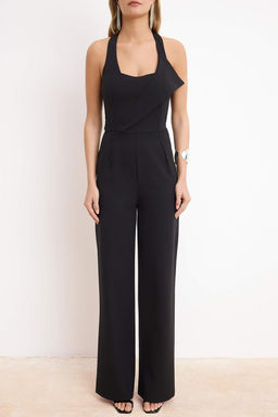 Siyah Asimetrik Yaka Kolsuz Dokuma Finike Tulum - Trendyolmilla фото 3