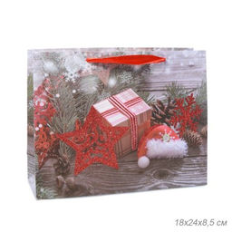 Цена за 12 шт. Пакет подарочный 18х24х8.5 / 362-61-S /уп 12/720/Новый год - ГалеонТрейд фото 3