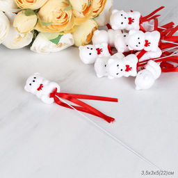 Декоративное украшение Мишка набор 12 шт / DYM-1 /уп 200/