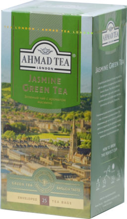 AHMAD TEA. Green tea Jasmine карт.пачка, 25 пак.