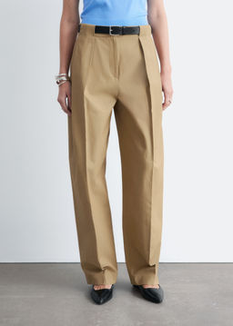 Pantalones plisados de perneras anchas - H&m фото 3