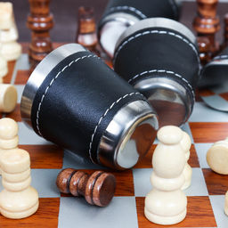 Фляжка 200 мл с шахматами + 4 стопки, воронка / FL-172 /уп 20/ - Галеонтрейд фото 14