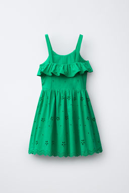 VESTIDO BORDADO SCHIFFLY VOLANTES / Verde - Zara фото 6