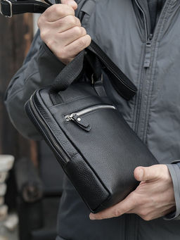 Мужская кожаная сумка Dierhoff ДМ 2042/МХ - Sergio valentini фото 5