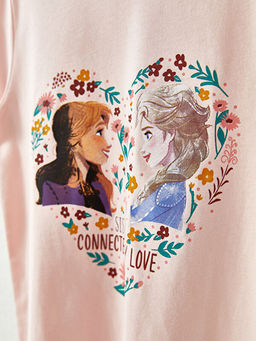 Bisiklet Yaka Frozen Bask?l? K?sa Kollu K?z ?ocuk Pijama Tak?m? - Waikiki фото 3