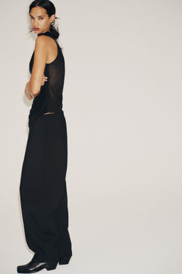 SEMI-SHEER HALTER TOP