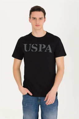 Мужская черная базовая футболка с круглым вырезом - U.s. polo assn фото 9
