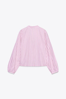 STRIPED POPLIN SHIRT WITH TIES - Zara фото 27