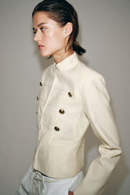 CHAQUETA ENTALLADA BOTONES ZW COLLECTION / Crudo - Zara фото 4