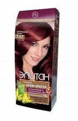 Стойкая крем-краска д/в "ЭЛИТАН" №5.57 шоколадный гранат . 30