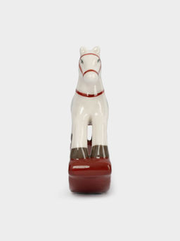 Статуэтка, 10 см, фарфор P, бежево-бордовая, Лошадка-качалка, Bright horse - Anna lafarg фото 3