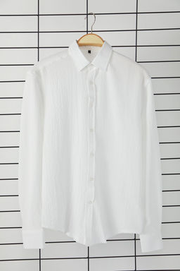 TRENDYOL MAN Siyah Regular Fit Uzun Kollu Salas Dokumlu Mevsimlik Gomlek TMNSS25GO00008 - Trendyolmilla фото 6