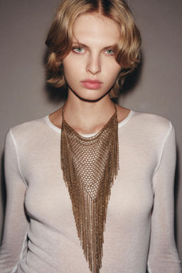 FRINGED BIB NECKLACE - Zara фото 2