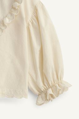 CAMISA VOLANTES FLORES BORDADAS LIMITED EDITION / Crudo - Zara фото 9