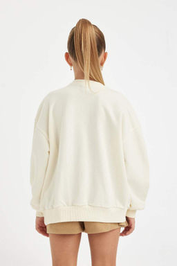 Толстовка оверсайз с круглым вырезом в стиле Гарри Поттер для девочек - Defacto фото 6