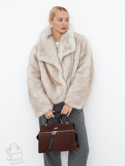 Сумка женская кожаная 9675MSS coffee Velina Fabbiano-Safenta в Новосибирске