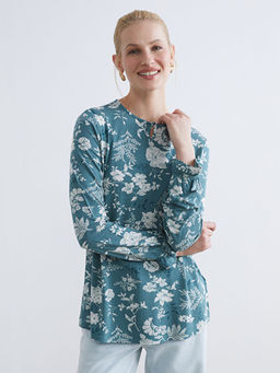 Bisiklet Yaka Desenli Bluz