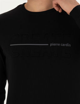 Siyah Slim Fit Bisiklet Yaka Triko Kazak - Pierre cardin фото 7