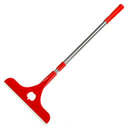 Склиз для окон "Яблочко" 24см длина 17,5см пластм., раздвижная ручка из нержавеющей стали 43-68см, цвета микс (Китай)