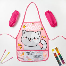 Фартук с нарукавниками детский Этель Hello cat, 49 х 39 см  фото 6