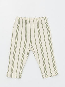 Beli Lastikli ?izgili Erkek Bebek Pantolon