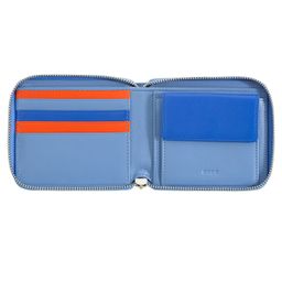 Итальянский кожаный кошелек на молнии DuDu серии Faro | пастельно-голубой - Dudubags фото 2