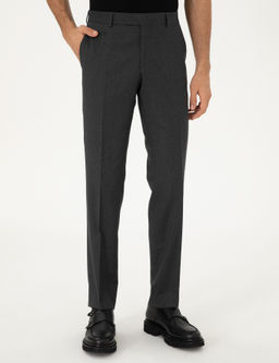 Брюки узкого кроя из ткани антрацитового цвета - Cacharel фото 2