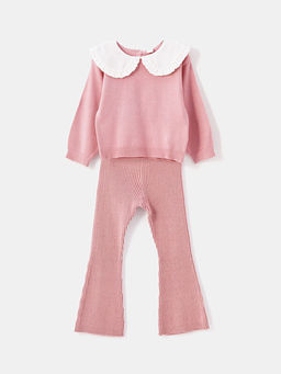 Bebe Yaka K?z ?ocuk Kazak ve Tayt 2li