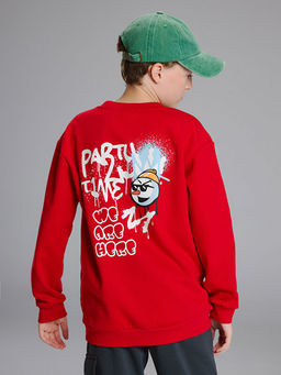 Y?lba?? Temal? Erkek ?ocuk Kal?n Sweatshirt