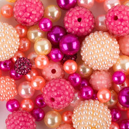 Бусина Zlatka MIX пластик BWMX 100 г 10 г №01 розовый