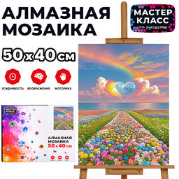 Мозаика алмазная "Цветочная поляна" 40*50см.