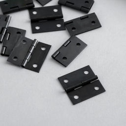 Цена за 10 шт. Петля для шкатулки металл с прямыми углами черная 2,5х2,5 см
