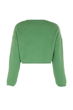 Yesil Crop Genis Kal?p Triko Kazak TWOAW23KZ01193 - Trendyolmilla фото 7