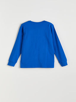 Bisiklet Yaka Ay? Teddy Bask?l? Erkek ?ocuk Pijama Tak?m?