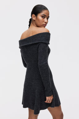 Vestido off-the-shoulder en punto de canal? - H&m фото 9