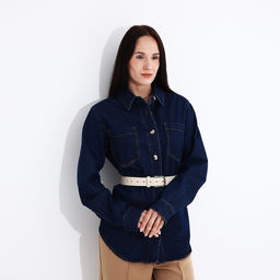 Ремень женский, ширина 3,5 см, винт, пряжка металл, цвет бежевый - Simaland фото 3