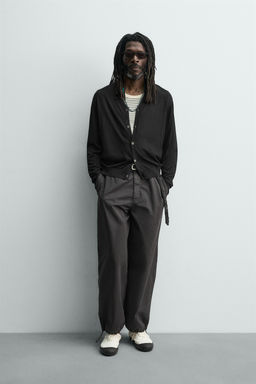 C?RDIGAN 100% SEDA AARON LEVINE X ZARA / Negro