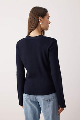 Lacivert*001 Dugme Detayl? Duz Triko H?rka TWOAW26HI00144