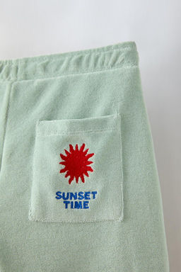 HAVLU KUMAS ISLEMELI BERMUDA SORT - Zara фото 3