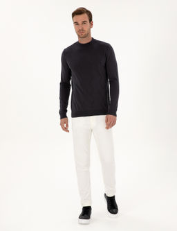Gri Slim Fit %100 Pamuk _eyrek Bal_k__ Yaka Triko Kazak - Cacharel фото 4