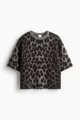 Jersey boxy en punto jacquard