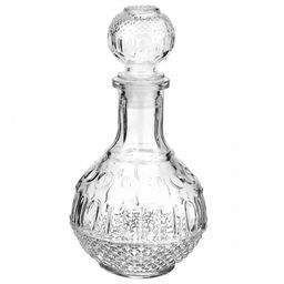 Графин стеклянный "Домашний" 500мл, прозрачный, h21см, д10,5см, пробка-стекло (Китай)