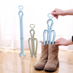 Держатель складной пластмассовый для голенищ сапог, 50,5х7,5см, серый (Китай) - Домашняя мода фото 2