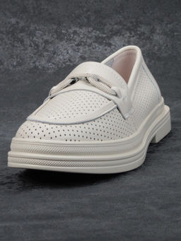 03-HY16-1D BEIGE Лоферы женские (натуральная кожа)