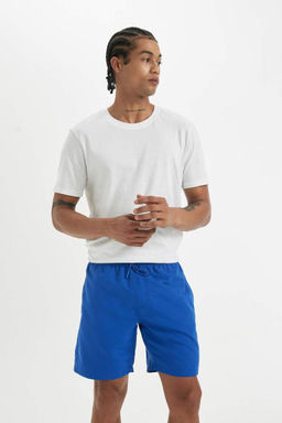 Шорты для плавания выше колена стандартного кроя на сетчатой подкладке - Defacto фото 4